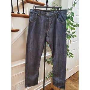 Willis & Walker Men's Blue Denim Cotton High Rise Straight Legs Jeans Pant 38/36